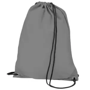 Image of BagBase Budget Water Resistant Sports Gymsac Drawstring Bag (11L) (One Size) (Graphite Grey)