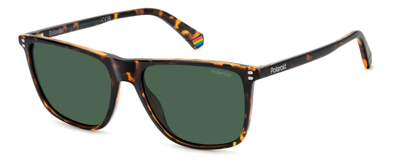 Image of Polaroid Polaroid Men Rectangle Havana Green Polarized PLD 6232/S in Brown Brown One Size Male 197737120221