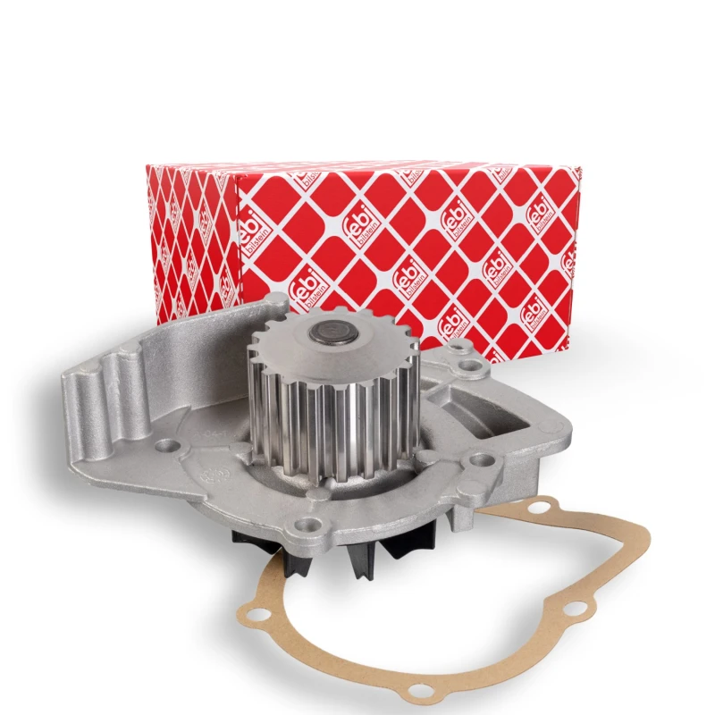 Image of FEBI BILSTEIN 21879 Water pump Number of Teeth: 19, Cast Aluminium, with gasket/seal Cast Aluminium Water Pump (1260)
