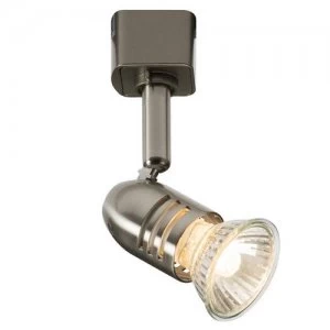Image of KnightsBridge Single GU10 Track Spotlight Decorative Brushed Chrome