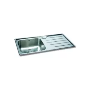 image of 1.0 Bowl Stainless Steel Kitchen Sink, RHD W103 x D51 - Carron Phoenix IBIS 100