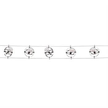 Image of LED 5 Light Adjustable Track & Cable Lighting Chrome
