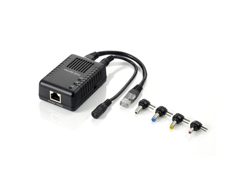 Image of LevelOne Fast Ethernet PoE Splitter. 802.3af PoE. 5-12V DC Output