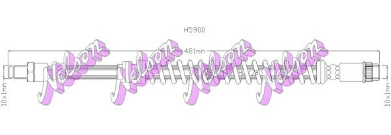Image of Brake hose KAWE H5900