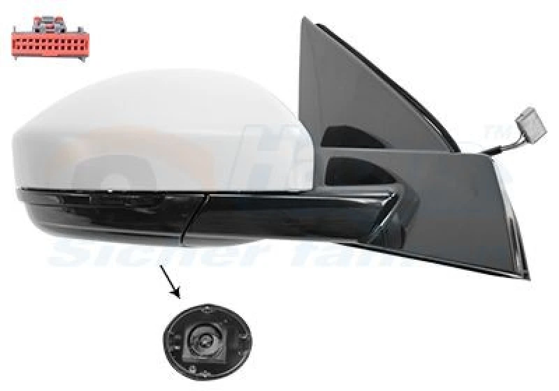 Image of VAN WEZEL Wing mirror VAN WEZEL 0259818