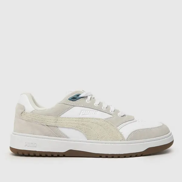 PUMA backcourt trainers in white & beige White/Beige UK 10 (EU 44½)