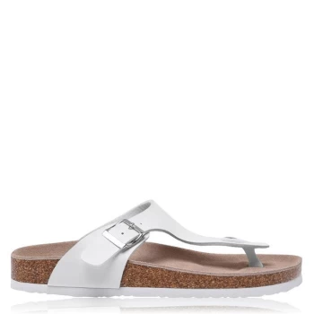 image of SoulCal Cork Toe Post Sandals Ladies - White