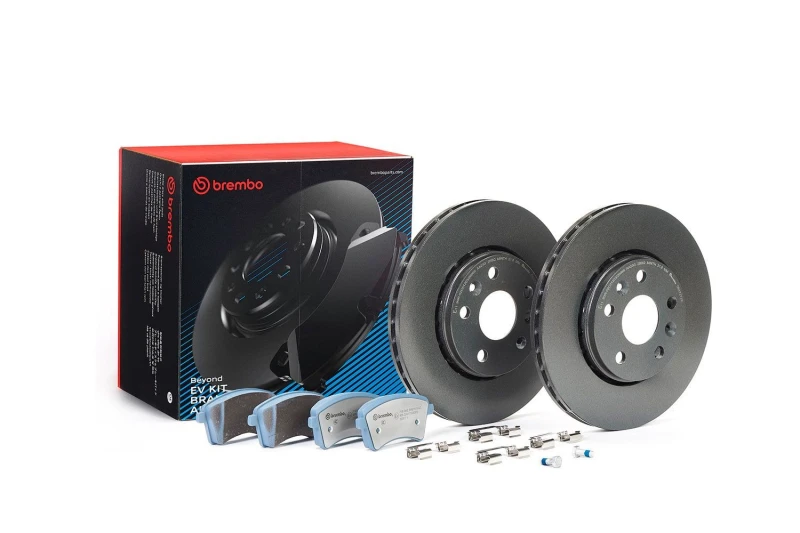 Image of BREMBO KT 08 033 Brake disc and pads set BEYOND LINE - EV Brake Disc Type: internally vented, with bolts/screws Brake Set,disc brakes (3405)