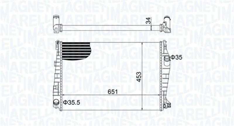 Image of MAGNETI MARELLI Engine radiator MAGNETI MARELLI 350213152000