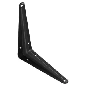 image of London Matt Black Shelf Bracket - 200 x 150mm