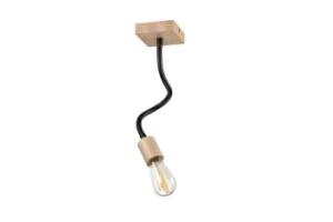 Image of Cameron Semi Flush Light Black, 1x E27