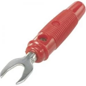 Image of Jack plug Plug straight Pin diameter 4mm Red SCI
