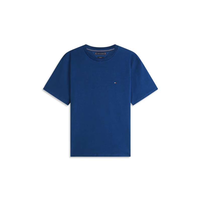 Image of Tommy Hilfiger Tommy Back Flag Tee Sn62 Carbon Navy male S