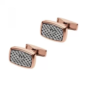 image of Emporio Armani PVD EGS2143221 Rose Plated Cufflinks