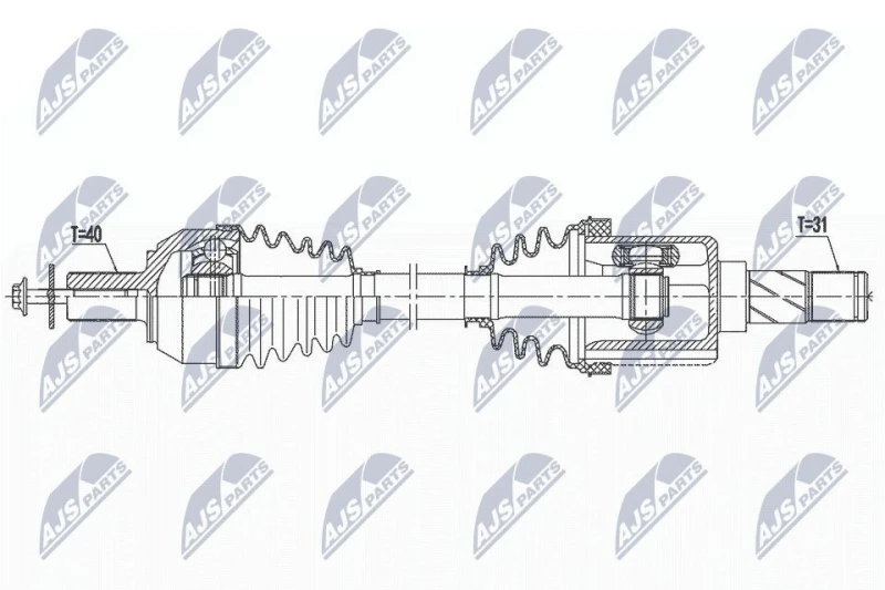 Image of NTY Drive shaft NTY NPW-VV-146