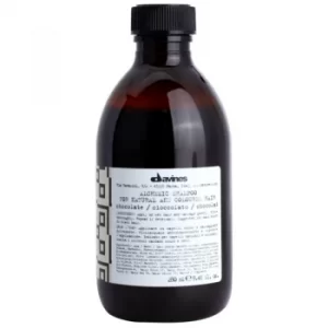 image of Davines Alchemic Chocolate Shampoo for Hair Color Enhancement 280ml