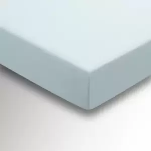 Image of Helena Springfield, 50/50 Percale Single Fitted Sheet, Duck Egg