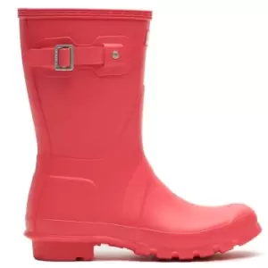 Image of Hunter Womens Original Short Wellington Boots Rowan Pink UK 5