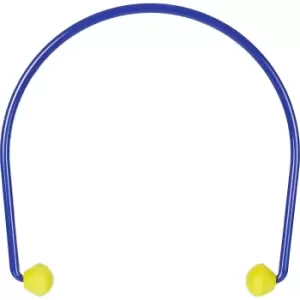 Image of 3M E-A-Rcaps banded earplugs, SNR 23 dB, pack of 10, blue/yellow