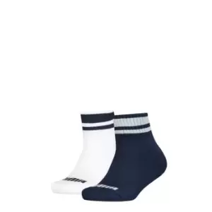 image of Puma 2 Pack of Clyde Quarter Socks Womens - Blue