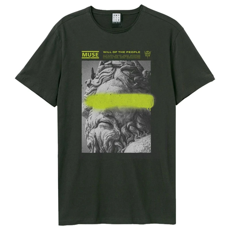 Image of Amplified Amplified Men Graffiti Muse T-Shirt in Charcoal Size: Small Charcoal S Male 5063470346585