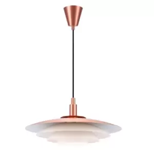 image of Bretagne Dome Pendant Ceiling Light Copper G9