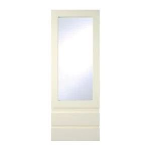 Image of Cooke Lewis Appleby High Gloss Cream Tall dresser door drawer front W500mm Set of 3
