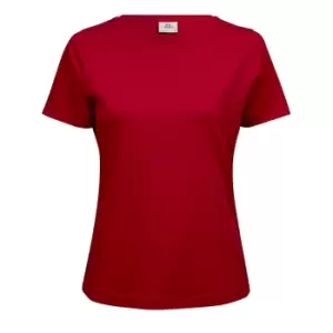 Image of Tee Jays Womens/Ladies Interlock Short Sleeve T-Shirt (L) (Red)