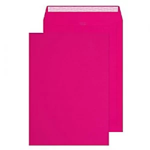 Image of Creative Bright Coloured Envelopes C4 Peel & Seal 324 x 229mm Plain 120 gsm Shocking Pink Pack of 250