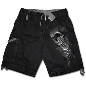 image of Bat Curse Mens Small Vintage Cargo Shorts - Black