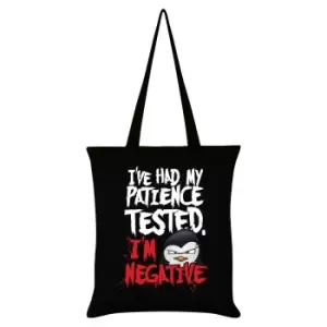 image of Psycho Penguin Patience Tote Bag (One Size) (Black/White/Red)