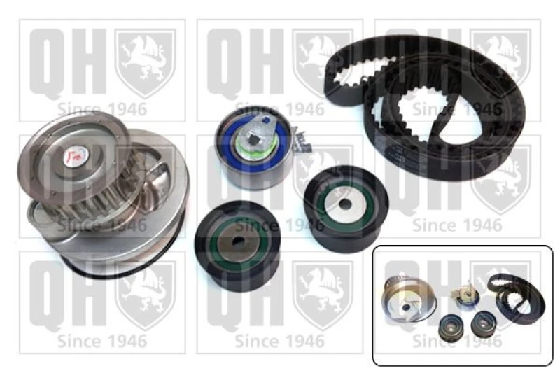 Image of QUINTON HAZELL Water pump and timing belt kit QUINTON HAZELL QBPK2591