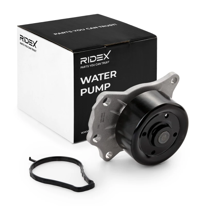 Image of RIDEX 1260W0953 Water pump for V-ribbed belt use, with gasket/seal Water Pump (1260)