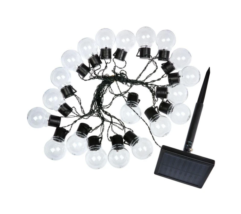 Image of Smart Solar Superbright Globulb String Lights - Set Of 20, Clear 1006011DY