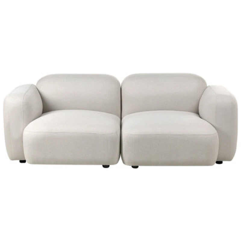 Image of Beliani Sofa 3 Seater Afoss Fabric Light Beige