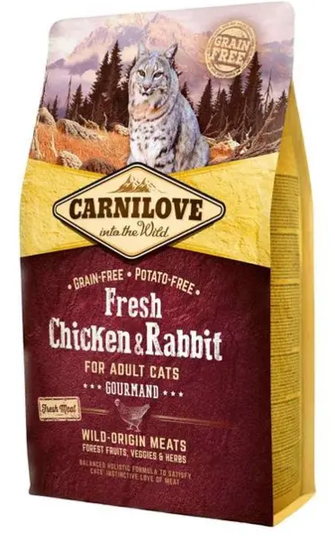 Carnilove Fresh Chicken and Rabbit Adult Cat Food 2kg