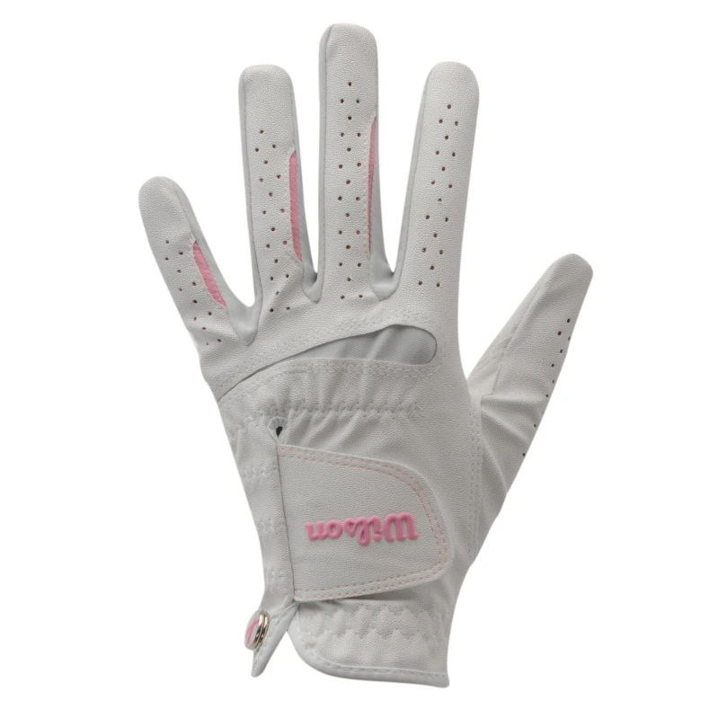 Image of Wilson Feel Plus Golf Glove Ladies White female Medium