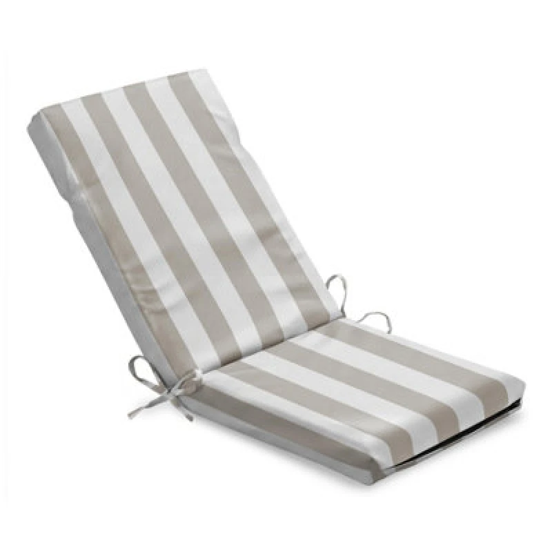 Image of Luxury Living Wide Striped Outdoor Full Chair Pad Beige