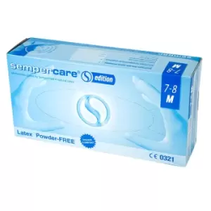Image of Sempercare G823781735 Edition Latex Powder Free Gloves-White-Mediu...