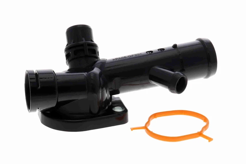Image of VAICO V10-5899 Coolant Flange Original VAICO Quality with gasket/seal Coolant Flange (3219)