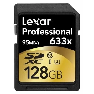 Image of Lexar Professional 128GB Class 10 UHS-I 633X Speed (95MB/s) SDXC Flash Memory Card