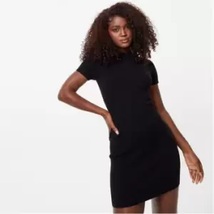 Jack Wills Ribbed Mini Dress - Black