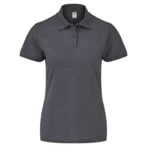 Image of Fruit Of The Loom Womens Lady-Fit 65/35 Short Sleeve Polo Shirt (2XL) (Dark Heather)