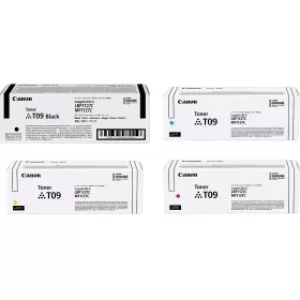 Image of Canon T09 (BK/C/M/Y) Original Black and Colour Toner Cartridge 4 Pack