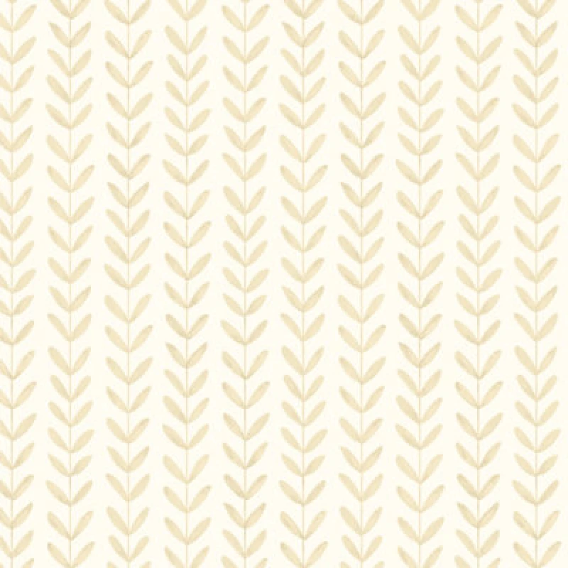 Image of Hoopla Walls Ditsy Leaf Stripe Hay Wallpaper