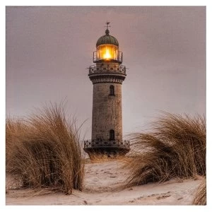 Image of Seashore LED Lighthouse Canvas