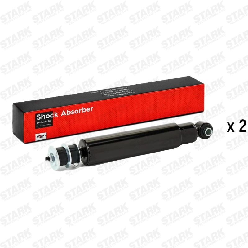 Image of STARK SKSA-01333913 Shock absorber Rear Axle Left, Gas Pressure, Monotube, Telescopic Shock Absorber, Top pin Shock Absorber (854)