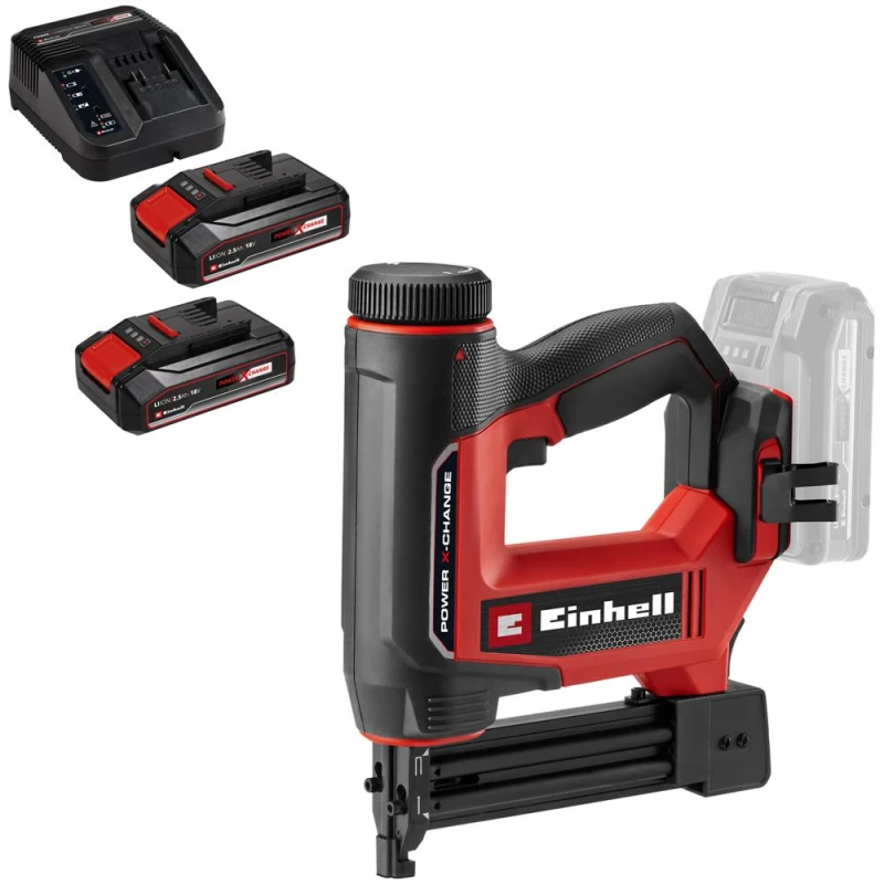 Image of Einhell TE-CN 18/32 Li 18v Cordless Nail and Staple Gun 2 x 2.5ah Li-ion Charger No Case TE-CN 18/32 Li
