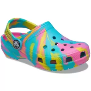 Image of Crocs Girls Classic Marbled Lightweight Summer Clogs UK Size 11 (EU 28-29)