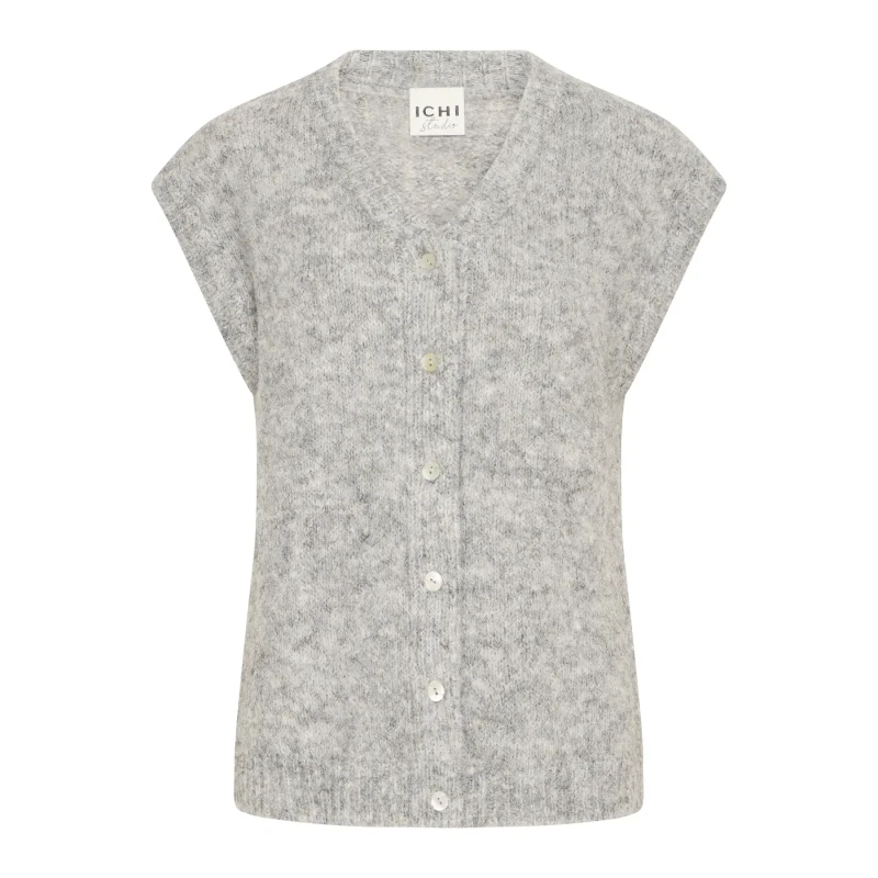 Image of Ichi Sleeveless jacket For Her Ichi Belablue Gris Female M